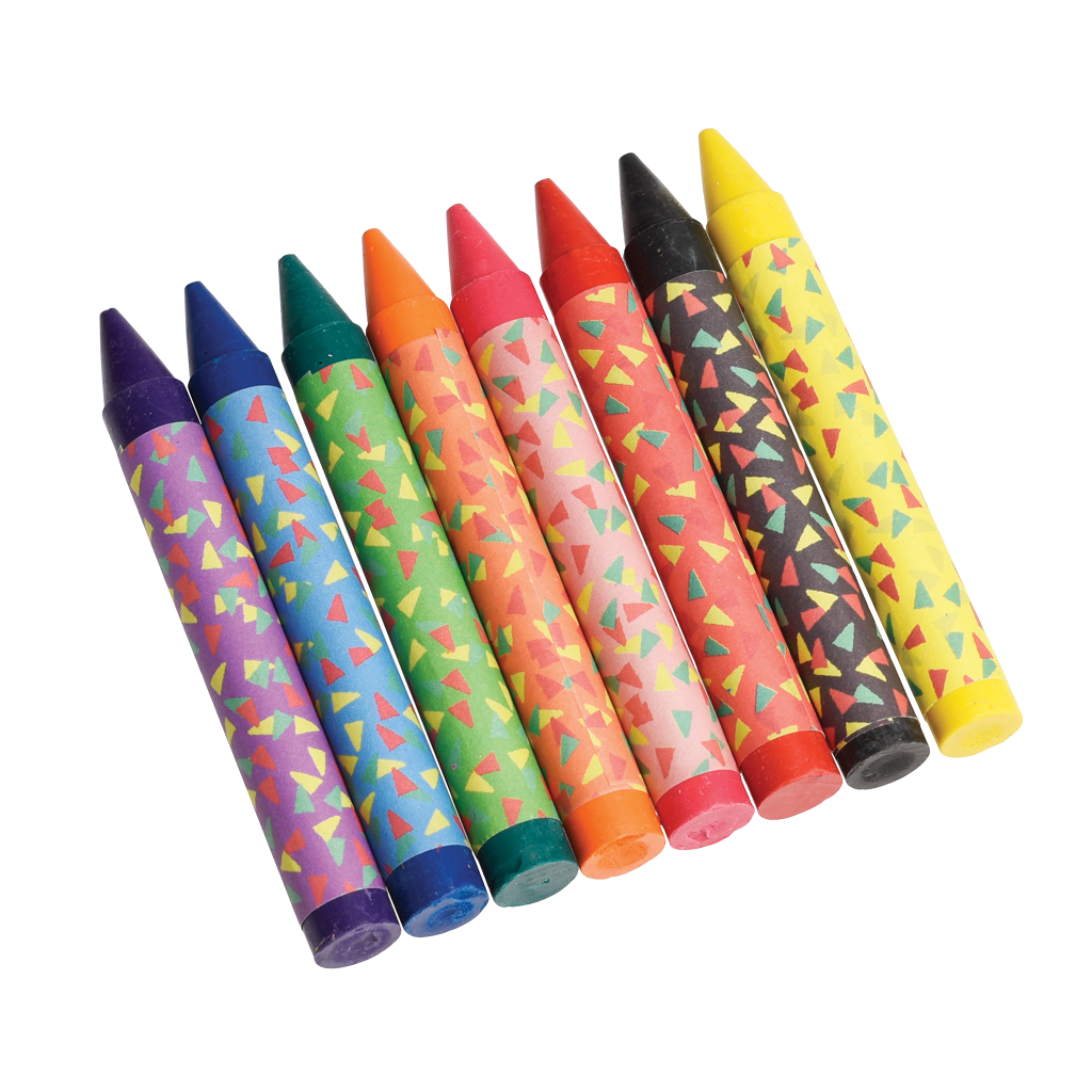 Set Of 8 Large Colourful Crayons Rex London