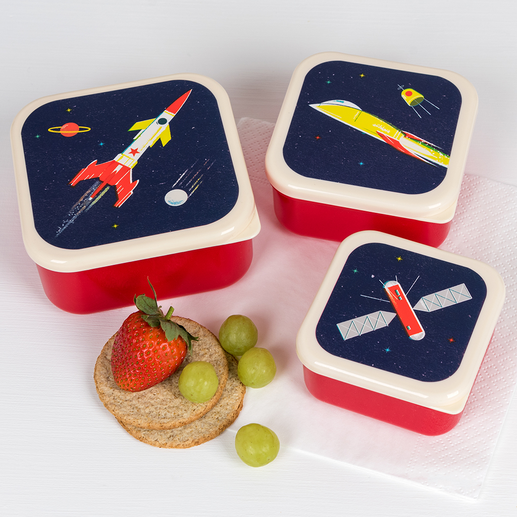 Rex London SPACE AGE REUSABLE SNACK BAGS SET OF 3