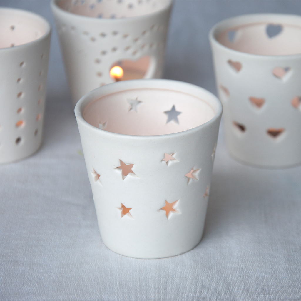 Stars Ceramic Tealight Holder Rex London