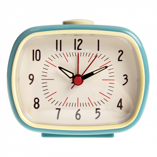 Blue Retro Alarm Clock Rex London Blue Retro Alarm Clock Rex London, Vintage Looking Alarm Clock