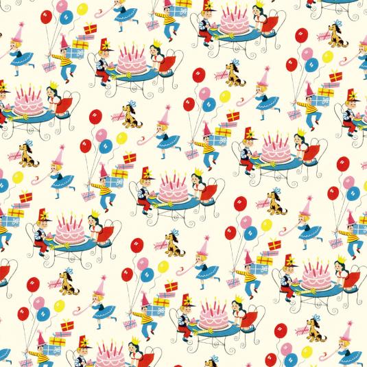 5 Sheets Of Vintage Birthday Wrapping Paper Rex London
