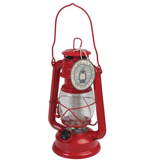 Red L.e.d Battery Powered Hurricane Lamp Rex London