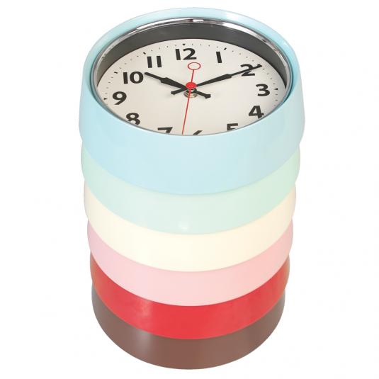 1950s Mint Green Metal Wall Clock Rex London