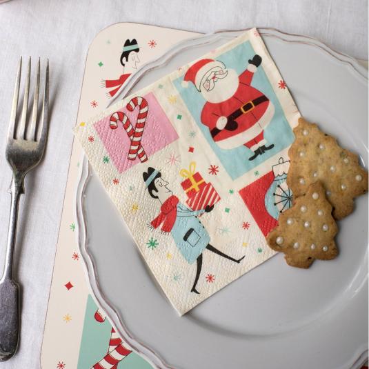 20 Festive Family Christmas Cocktail Napkins Rex London