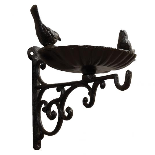 Cast Iron Mounted Bird Bath Rex London Dotcift