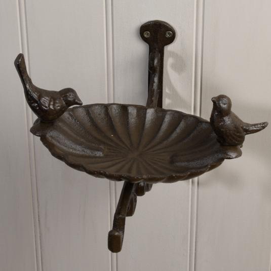 Cast Iron Mounted Bird Bath Rex London Dotcift