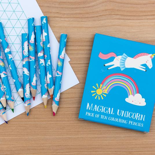 Magical Unicorn Colouring Pencils Set Of 10 Rex London