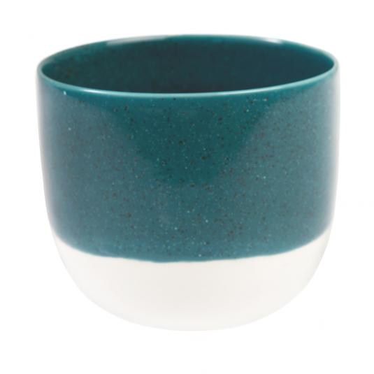 Petrol Blue Dipped Tea Light Holder Rex London