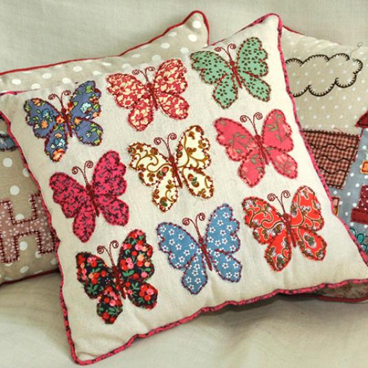 Patchwork Butterflies Cushion | Rex London (dotcomgiftshop)
