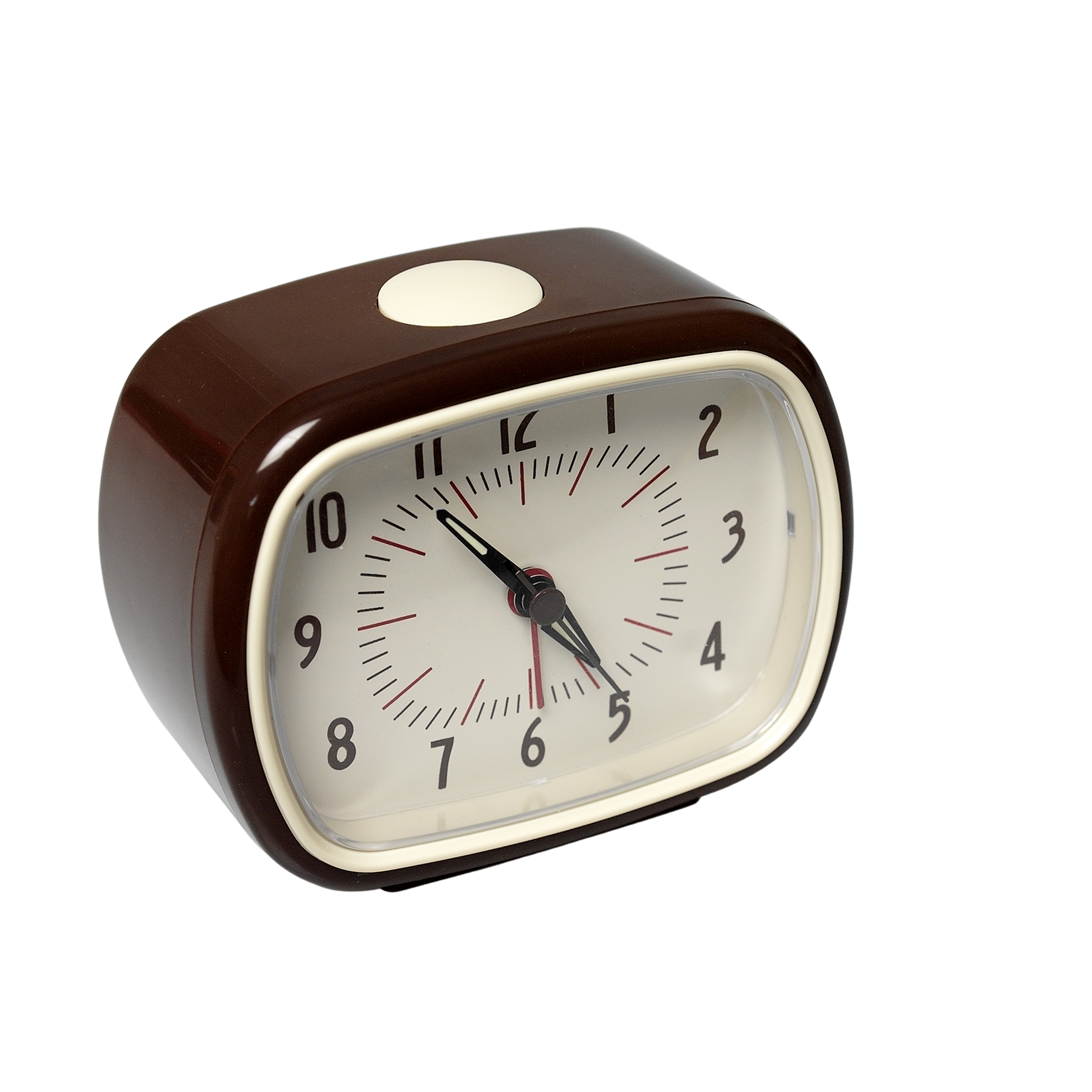 Retro Brown Alarm Clock Rex London