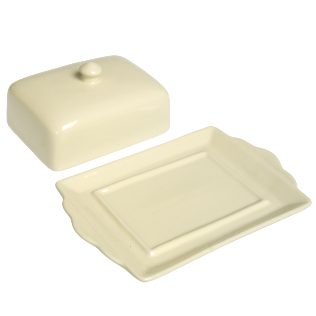Cream Ceramic Butter Dish Rex London