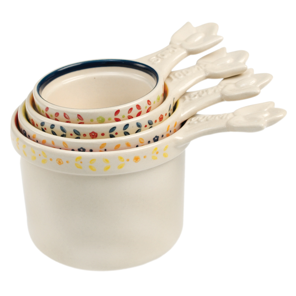 Set Of 4 Stoneware Measuring Cups Rex London