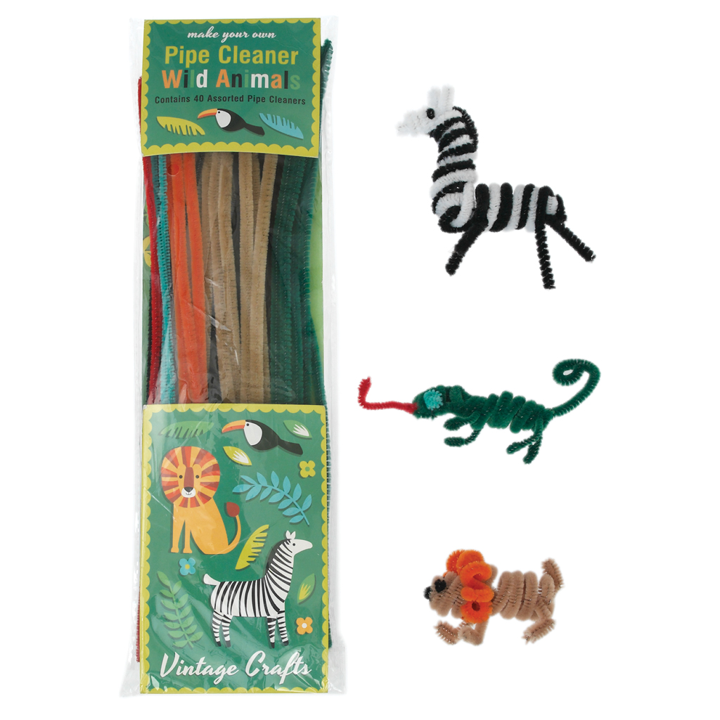 Wild Animal Pipe Cleaner Set Rex London