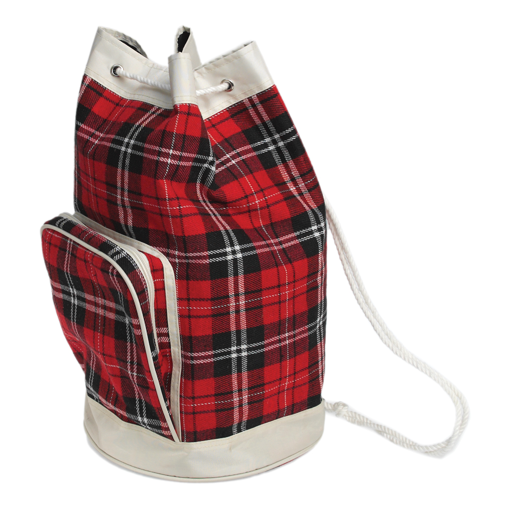 Red Tartan Duffle Bag Rex London