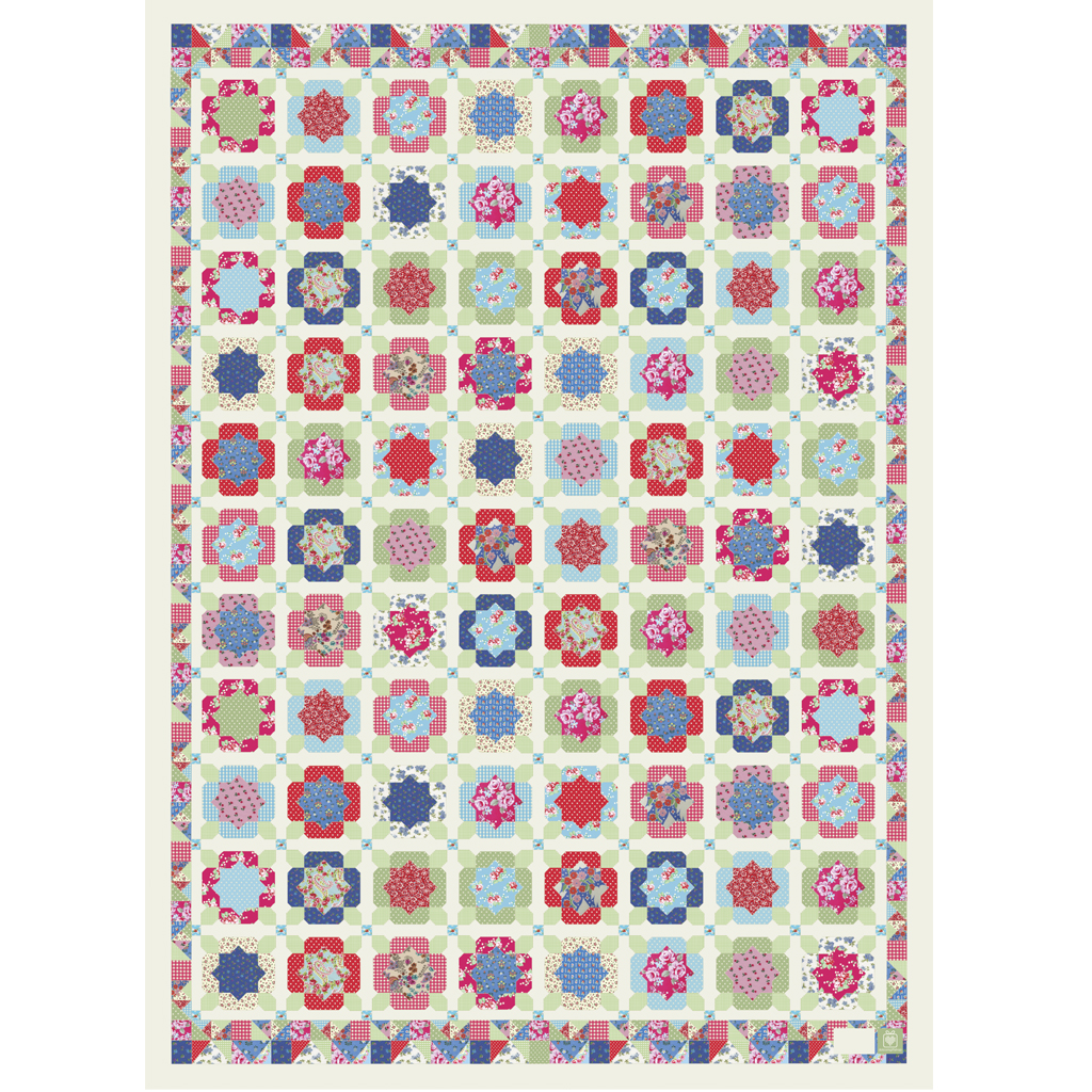 5 Sheets Of Vintage Quilt Wrapping Paper Rex London