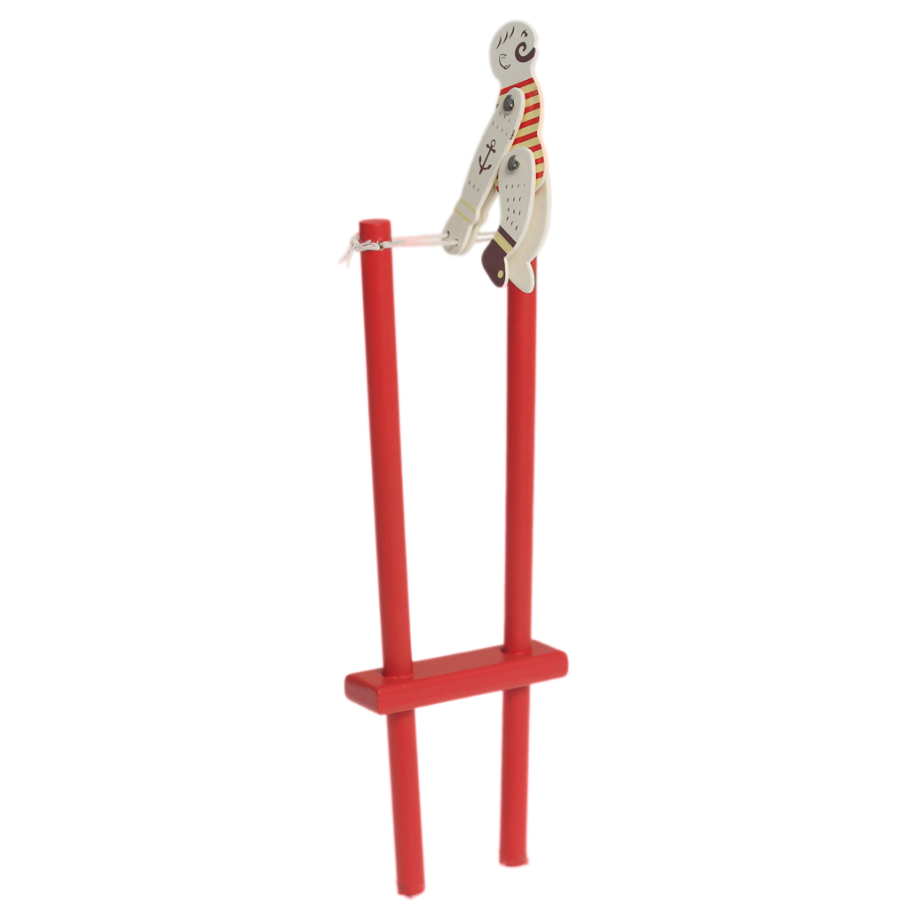 Mr Muscular Acrobatic Wooden Trapeze Toy Rex London