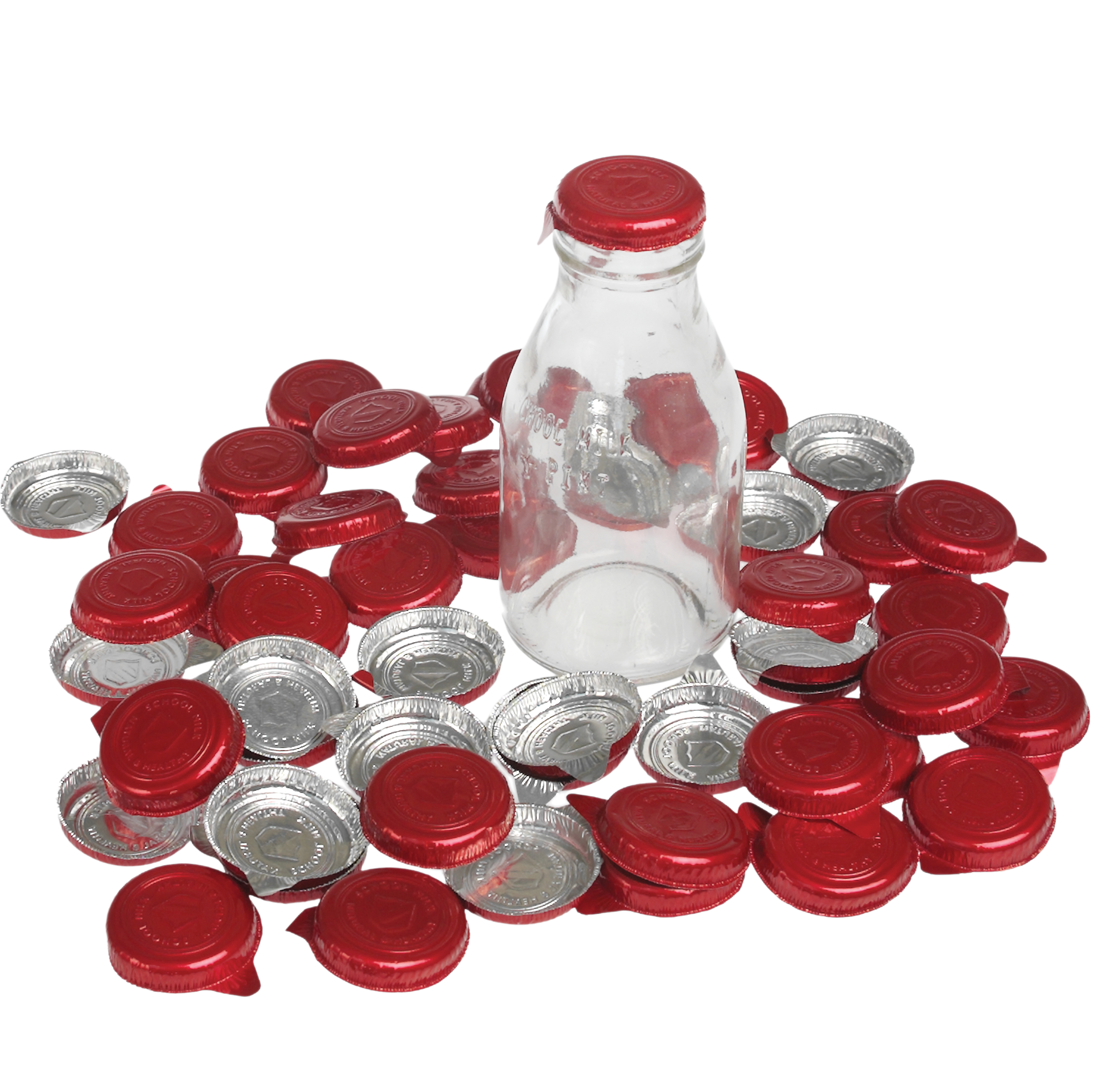 Set Of 50 Foil Milk Bottle Tops Rex London