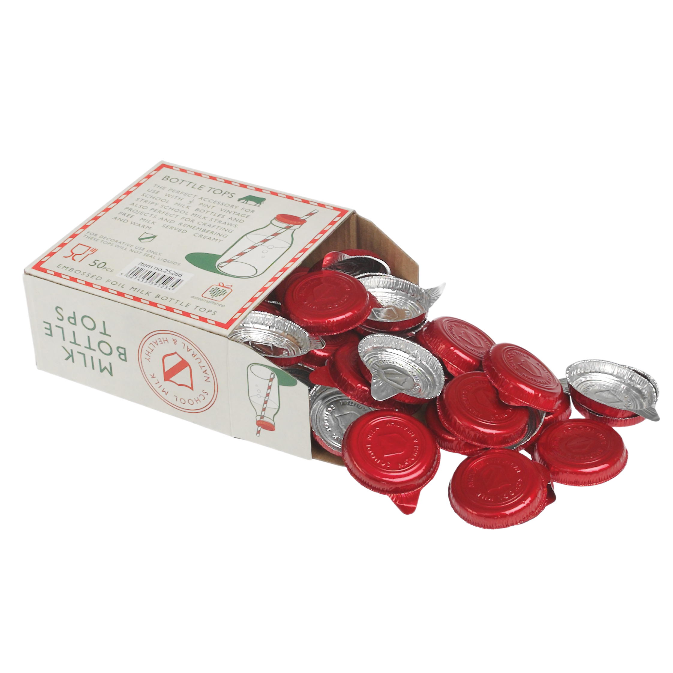 Set Of 50 Foil Milk Bottle Tops Rex London