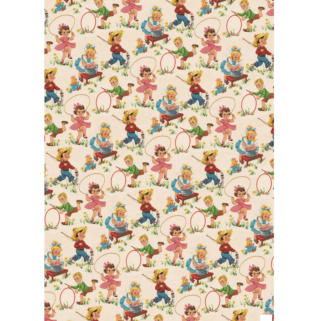 Vintage Kids Wrapping Paper (5 Sheets) Rex London