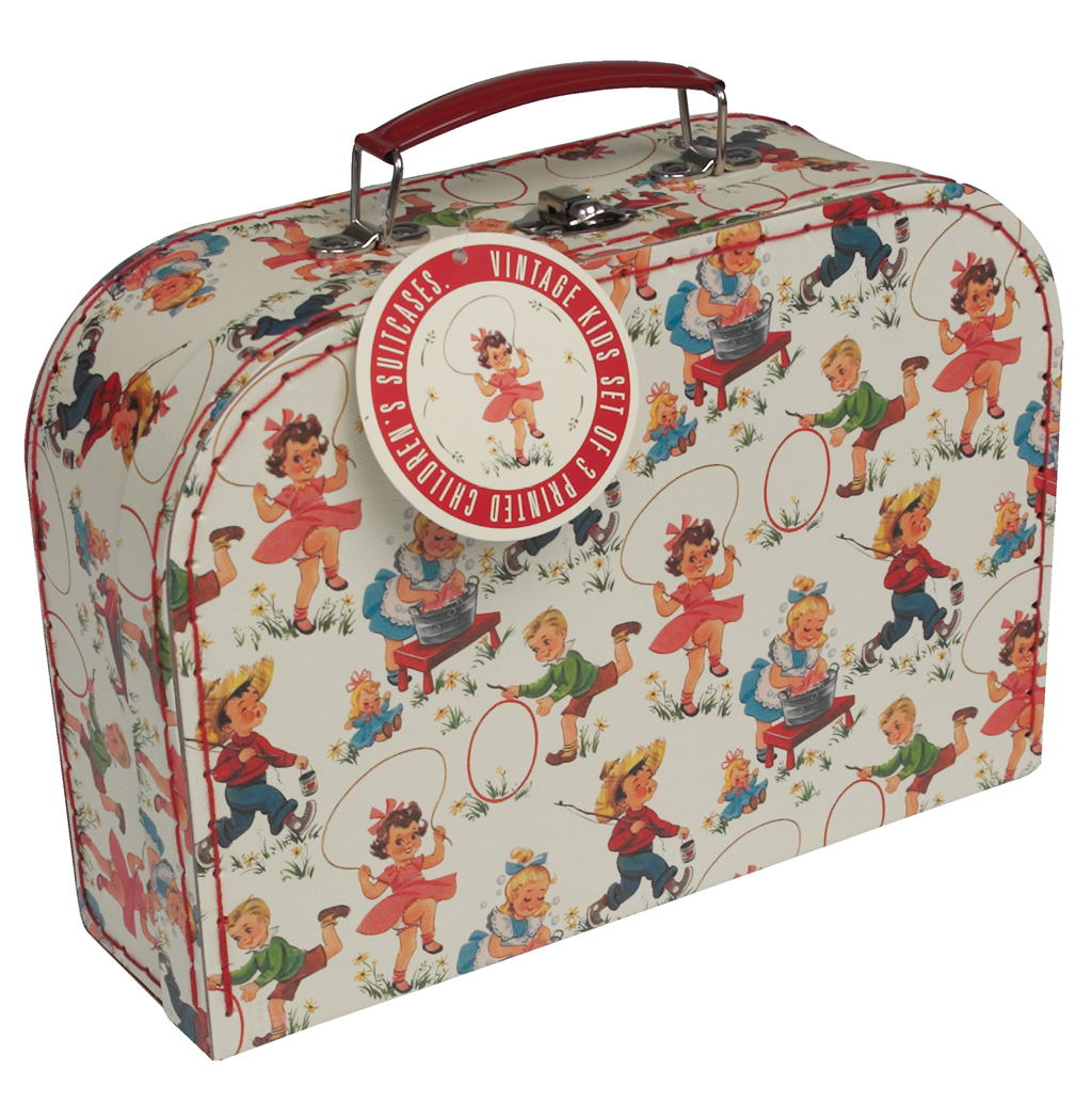 Set Of 3 Vintage Kids Travel Cases Rex London