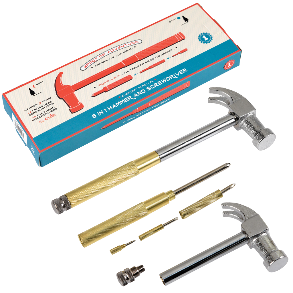 6 In 1 Hammer And Screwdriver Rex London