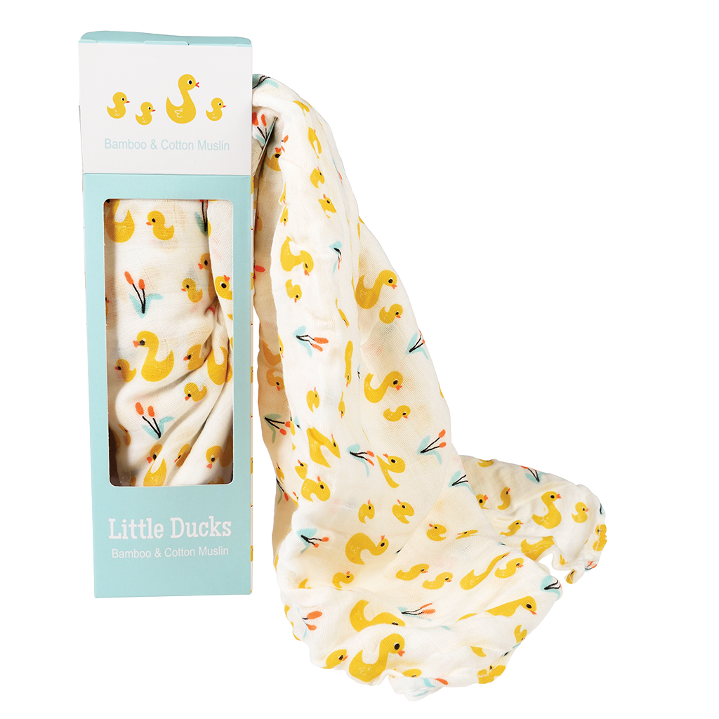 Little Ducks Swaddling Blanket Rex London