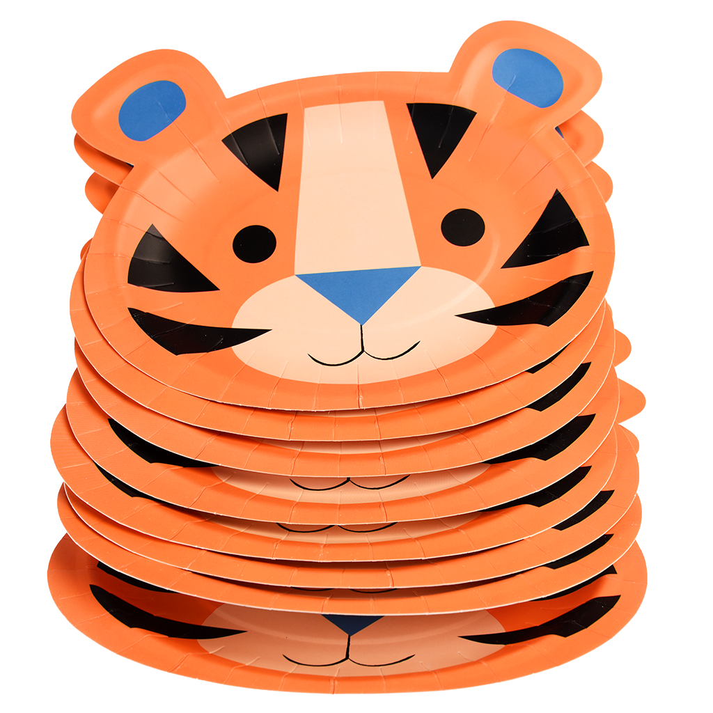 Ziggy The Tiger Paper Plates (set Of 8) Rex London