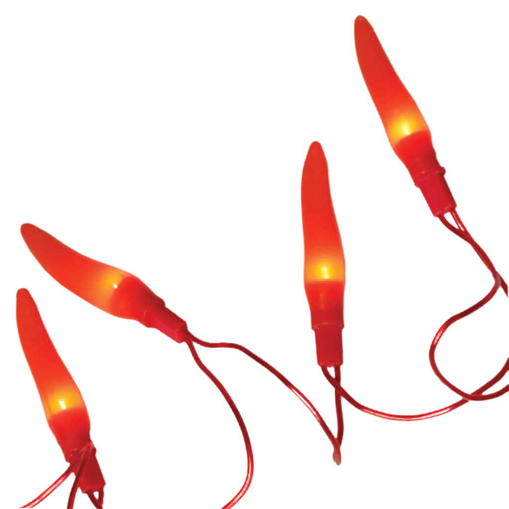 Chilli Pepper Lights With Bs 3 Pin Plug Rex London