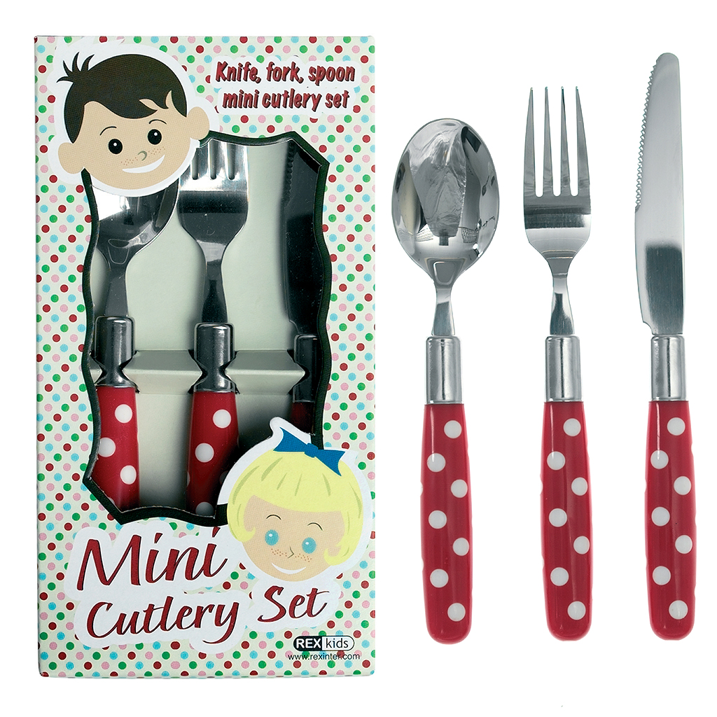 Childrens Cutlery Retrospot Red Rex London