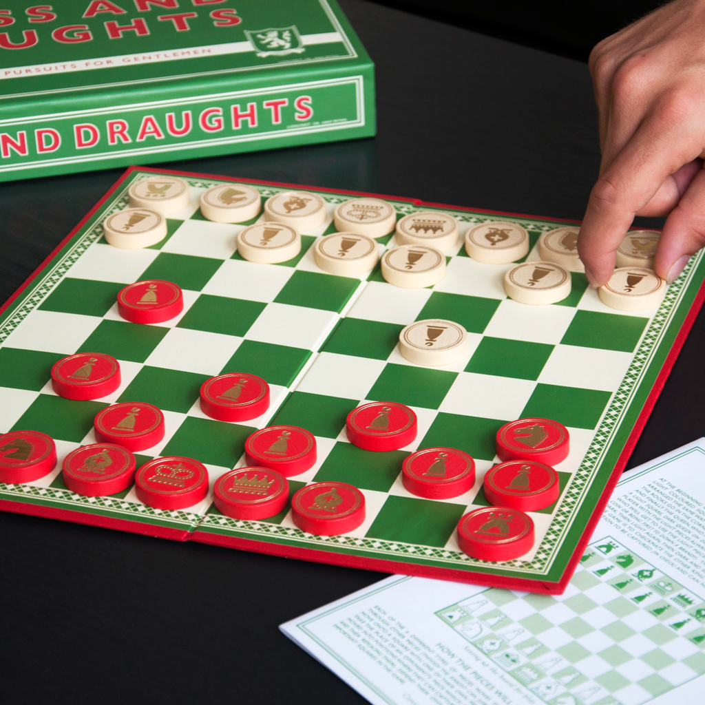 Chess And Draughts Board Game Rex London Dotcift Chess And Draughts Board Game