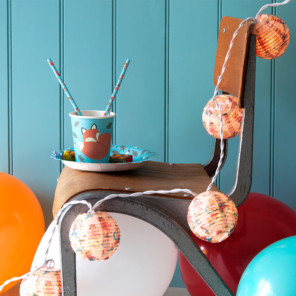 Vintage Kids Party Lights With British Standard 3 Pin Plug Rex London