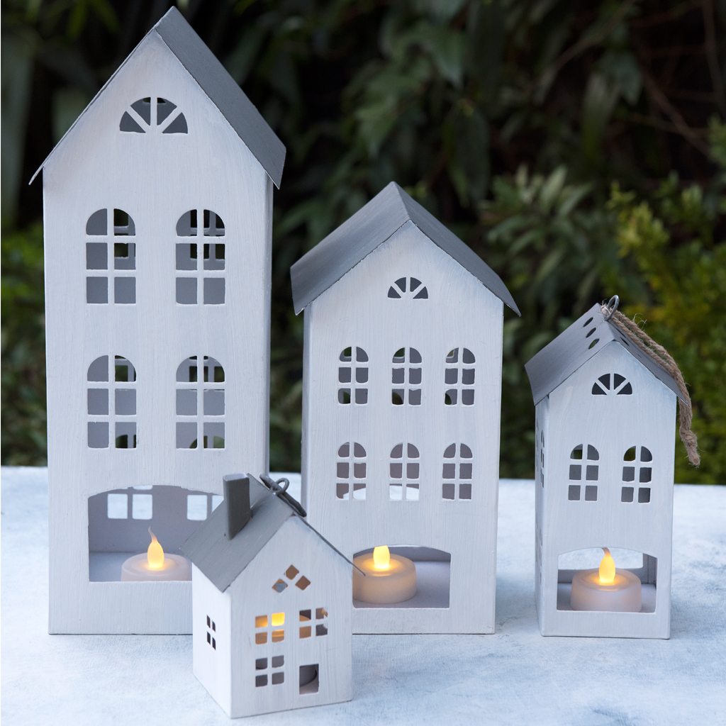 Amsterdam Tall House Tealight Holder Rex London