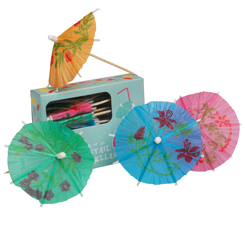 Pack Of 24 Assorted Cocktail Umbrellas | Rex London