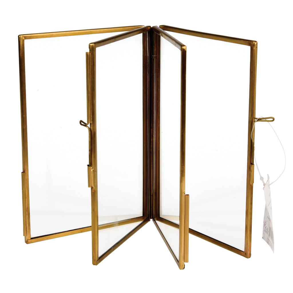 Brass 4 Sided Photo Frame Rex London