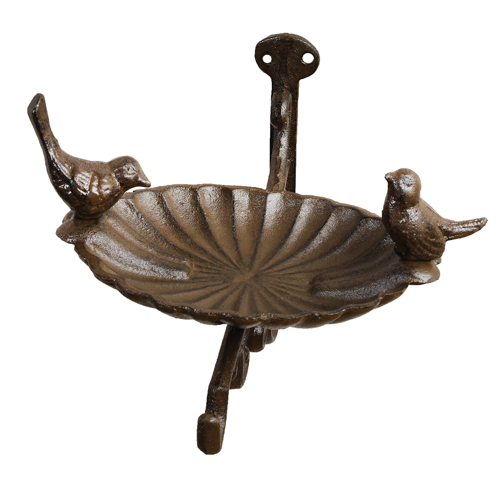 Cast Iron Mounted Bird Bath Rex London