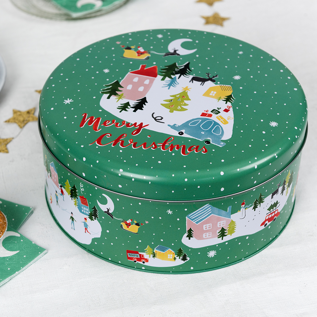 Christmas Wonderland Cake Tin Rex London dotcomgiftshop christmas-wonderland-cake-tin-rex-london-dotcomgiftshop