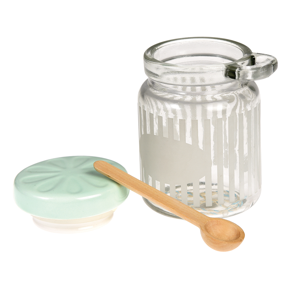 Condiment Jar With Spoon Rex London Dotcomgiftshop Condiment Jar With Spoon