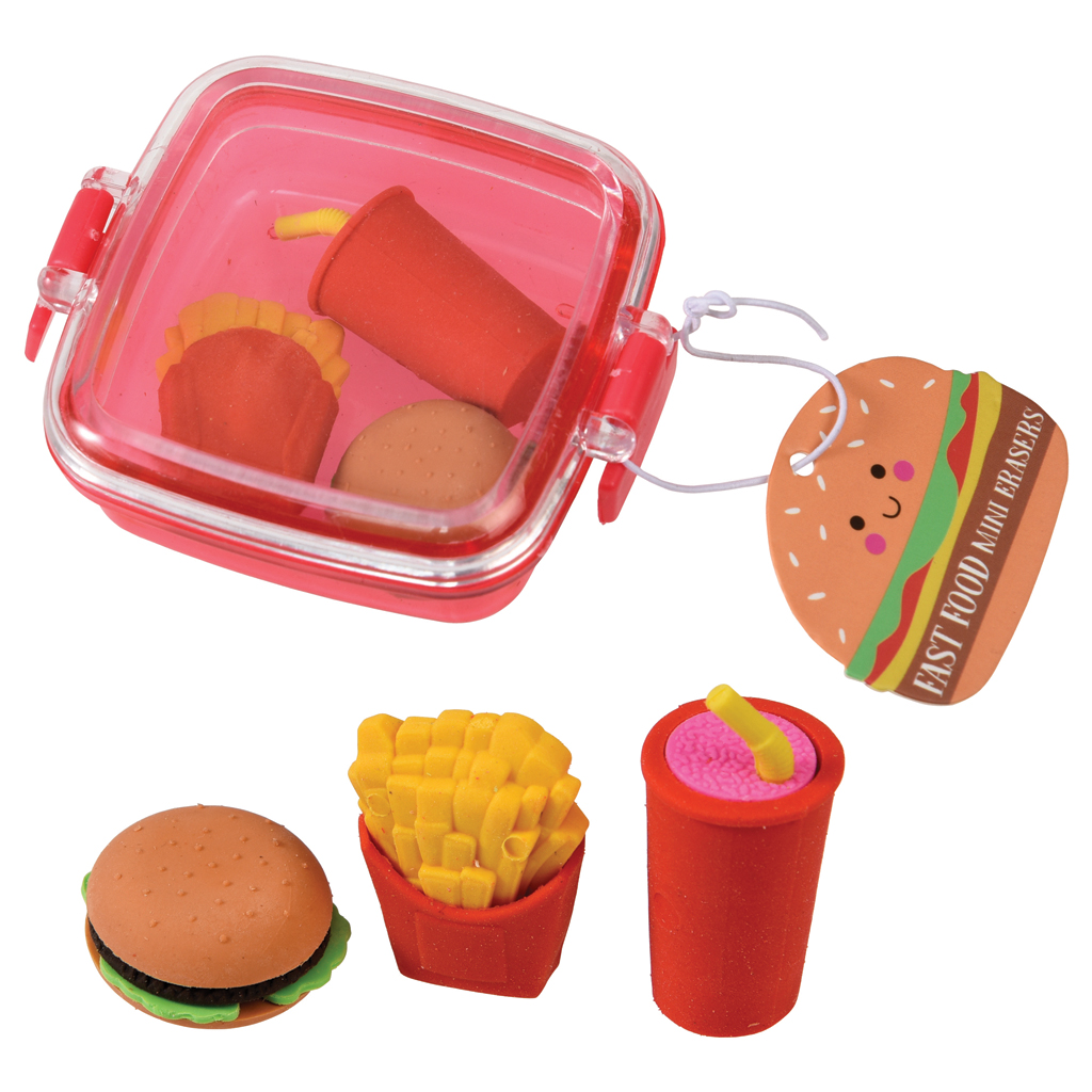 Fast Food Mini Eraser Set Rex London