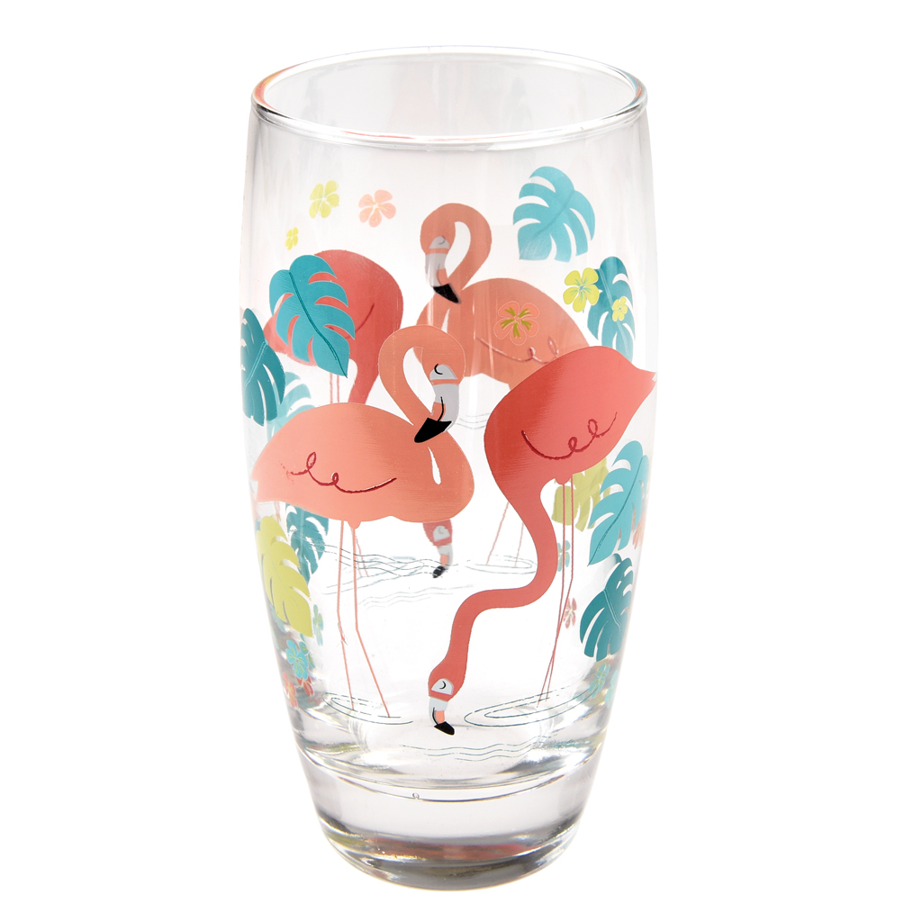 Flamingo Bay Drinking Glass | Rex London (dotcomgiftshop)