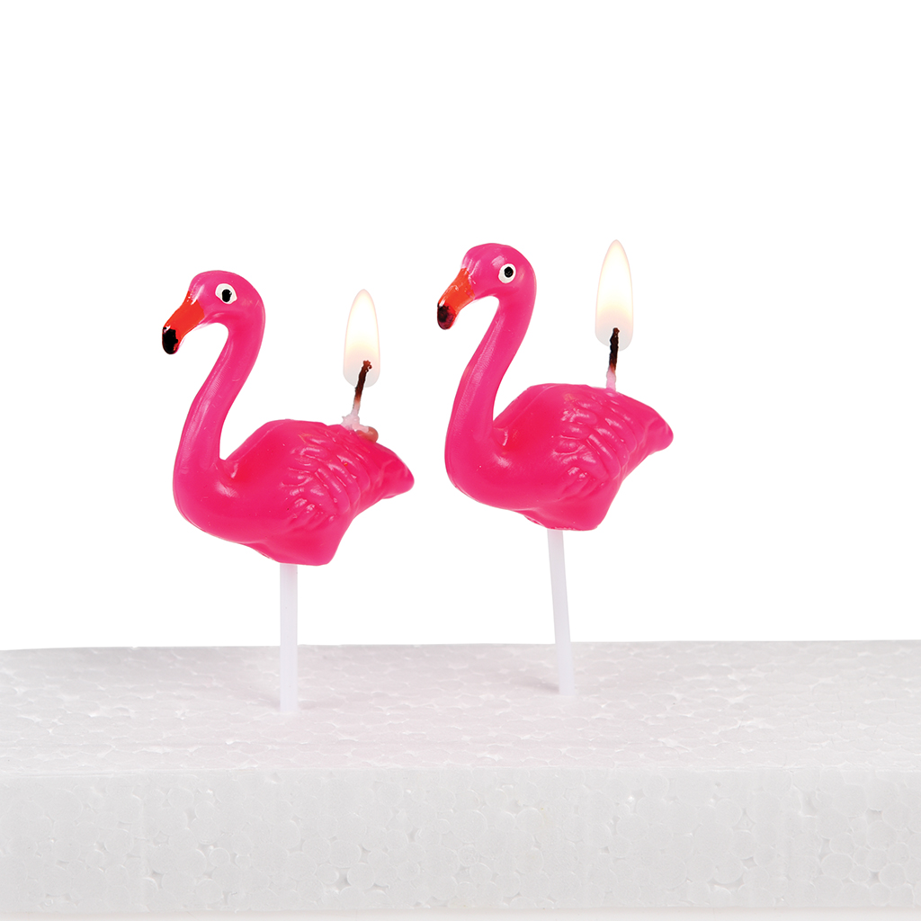 Flamingo Party Candles (pack Of 5) Rex London