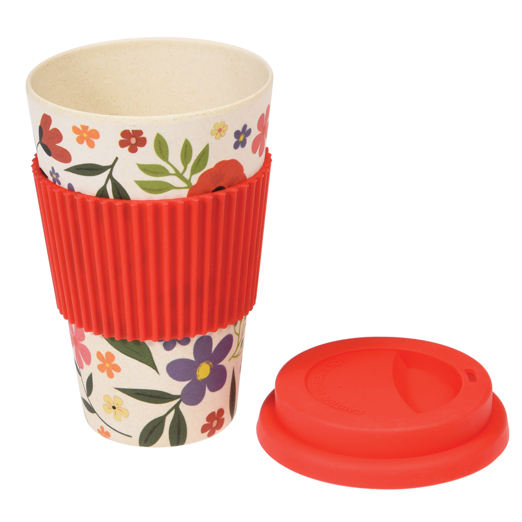 Summer Meadow Bamboo Travel Mug Rex London