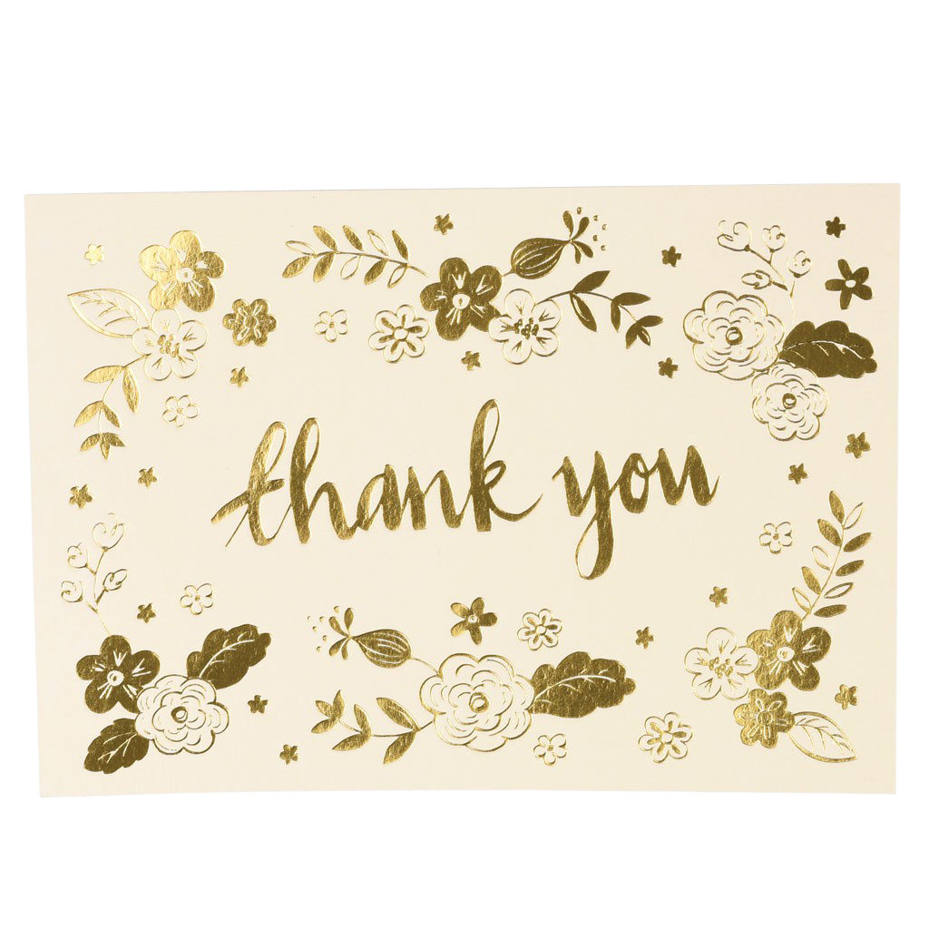 Gold Thank You Card Rex London