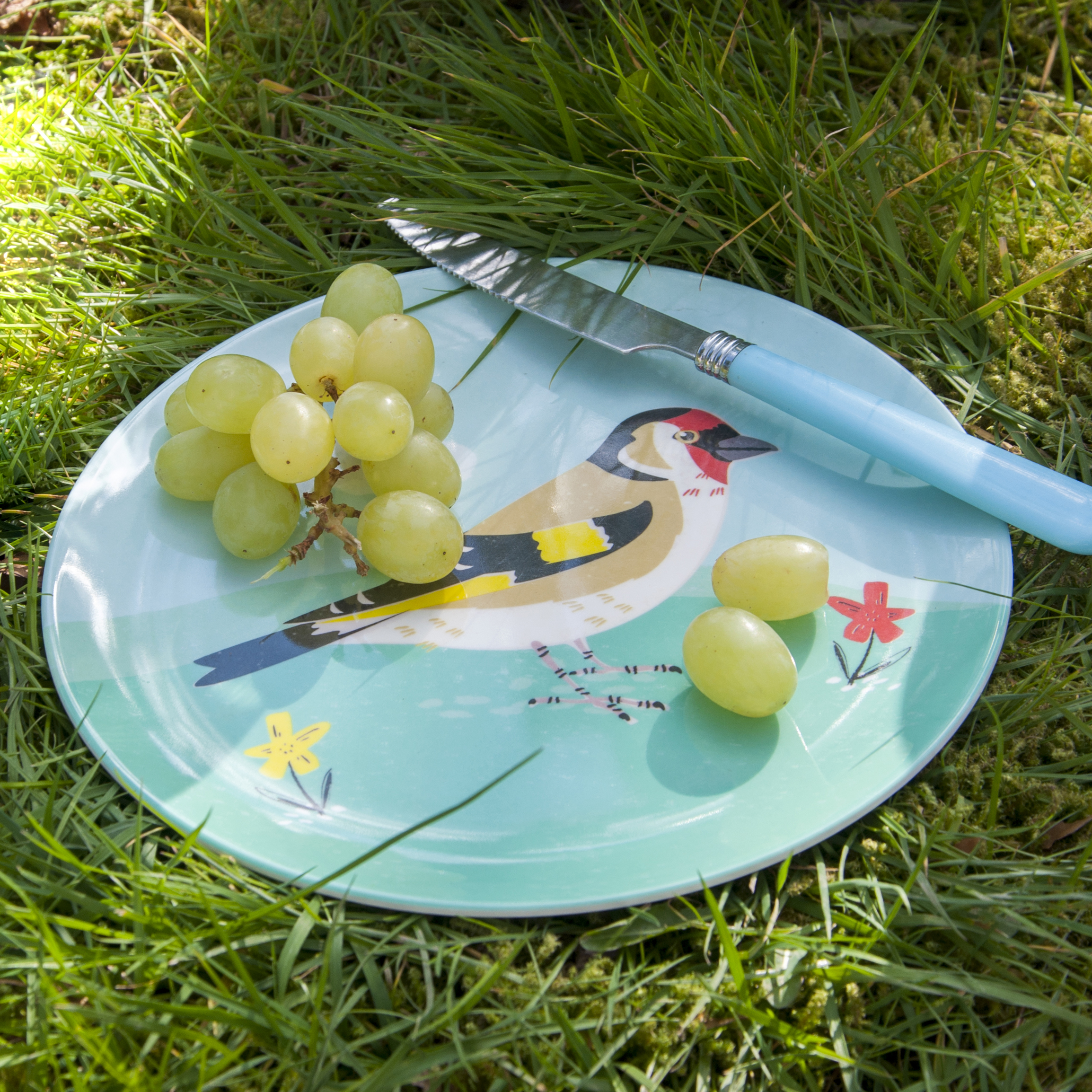 Goldfinch Design Melamine Plate