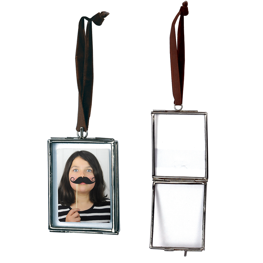 Glass Hanging Frame In Silver 5.5x4.5cm Rex London