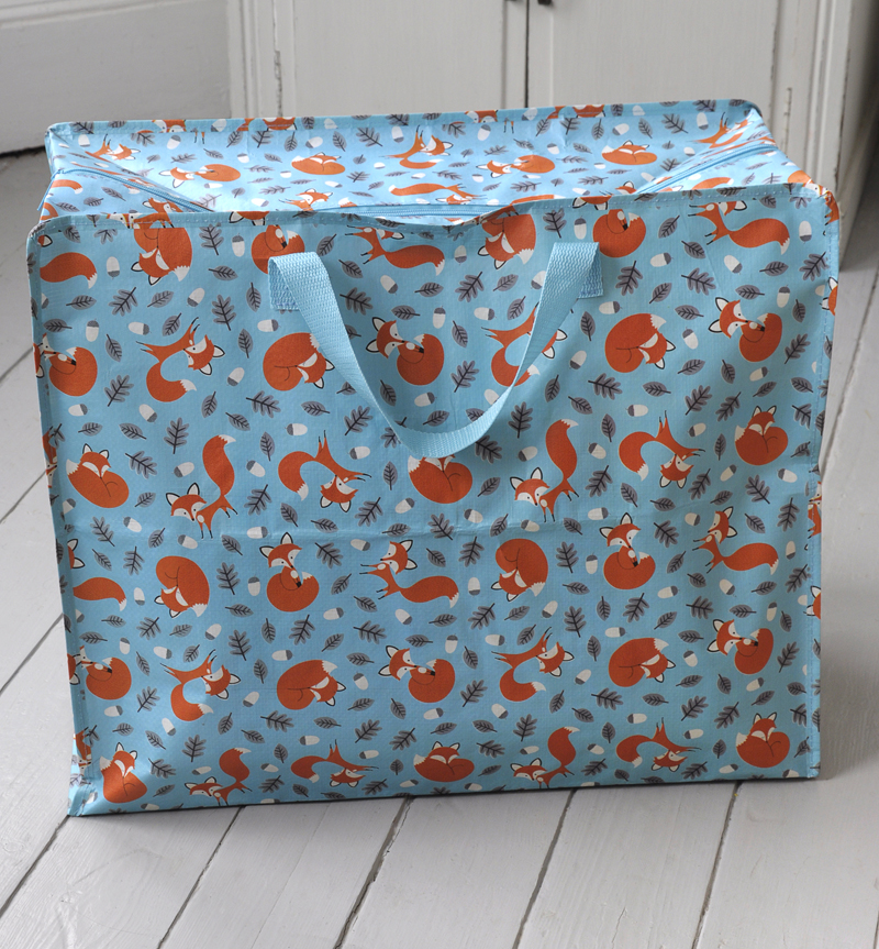 Rusty The Fox Jumbo Storage Bag Rex London Dotcift Rusty The Fox Blue Laundry Storage Bag