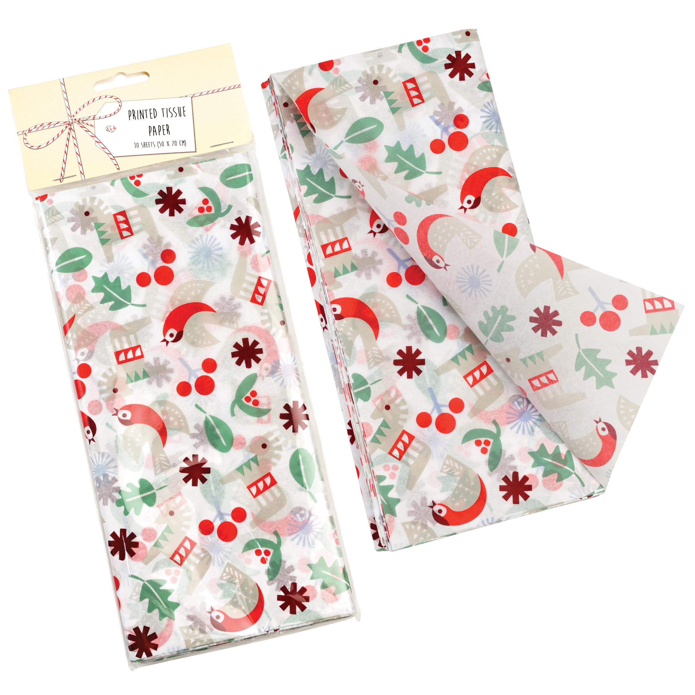 Nordic Christmas Tissue Paper (10 Sheets) | Rex London