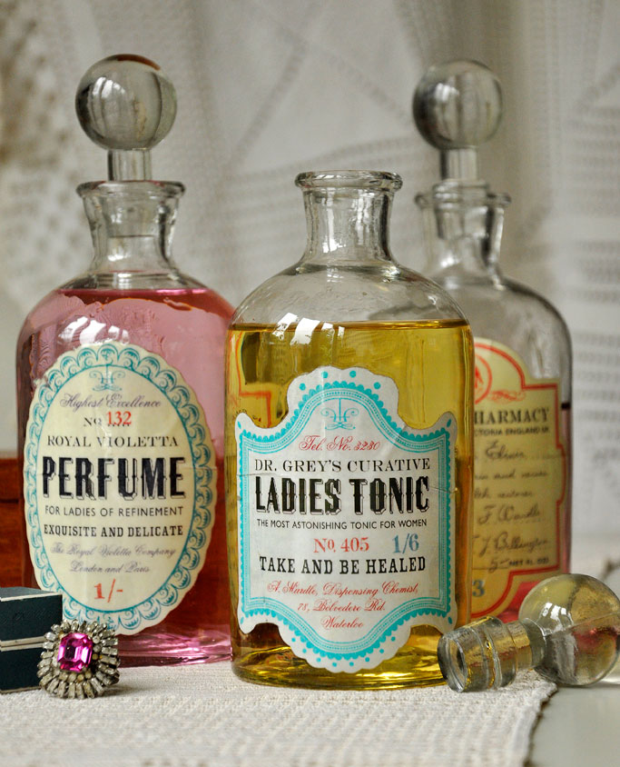 Glass Apothecary Bottle Elixir Rex London