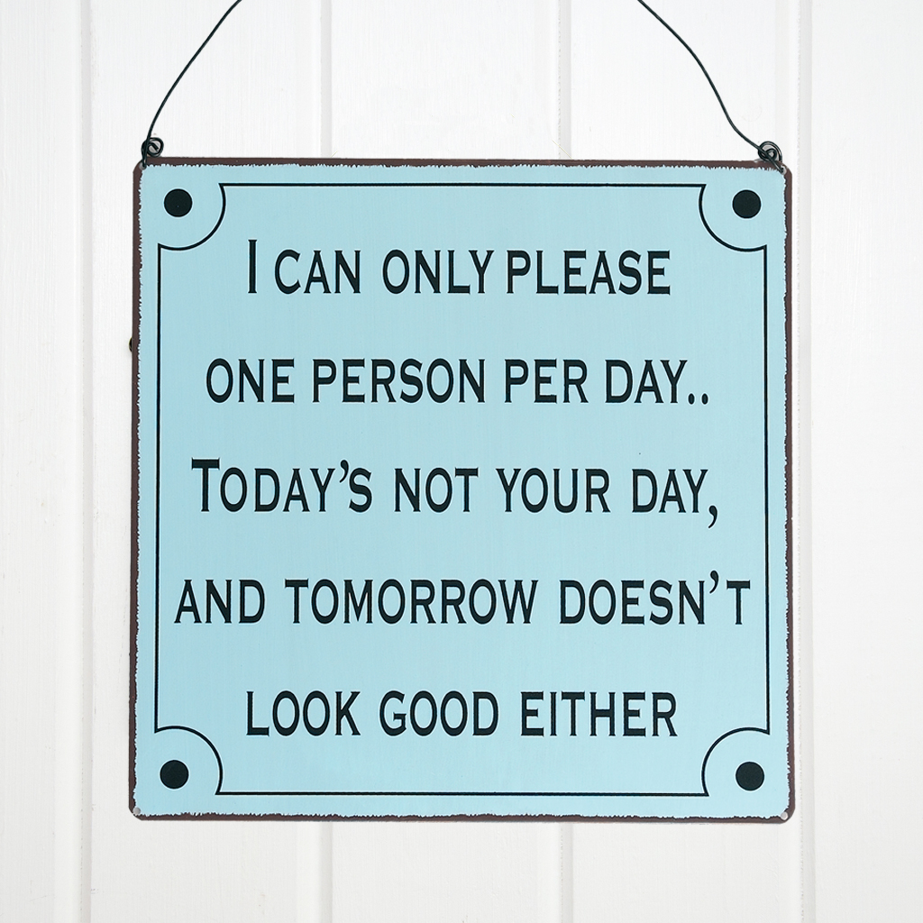 Please One Person Metal Sign Rex London dotcomgiftshop please-one-person-metal-sign-rex-london-dotcomgiftshop