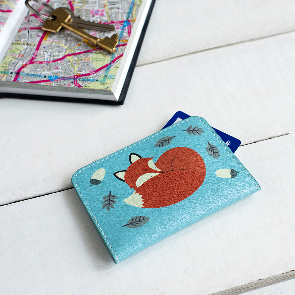 Rusty The Fox Travel Card Holder Rex London