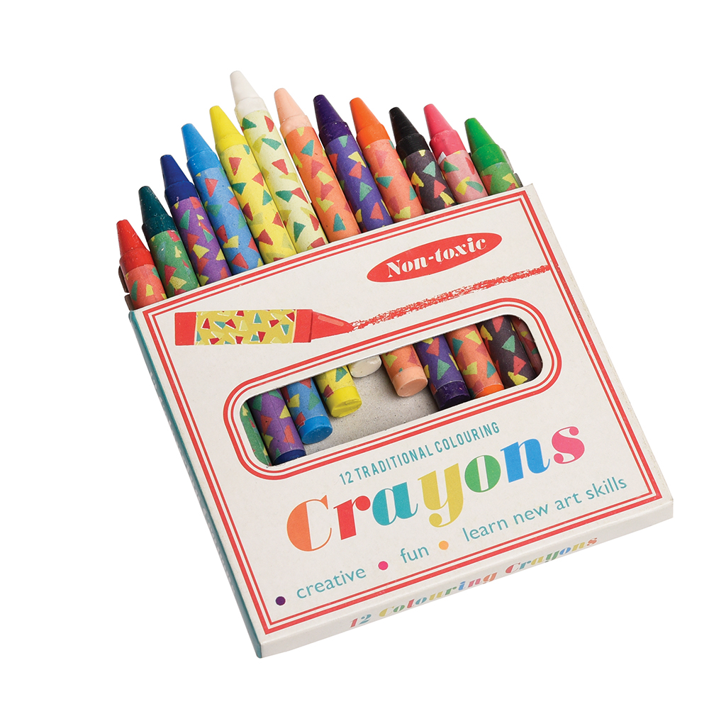 Set Of 12 Colourful Crayons Rex London